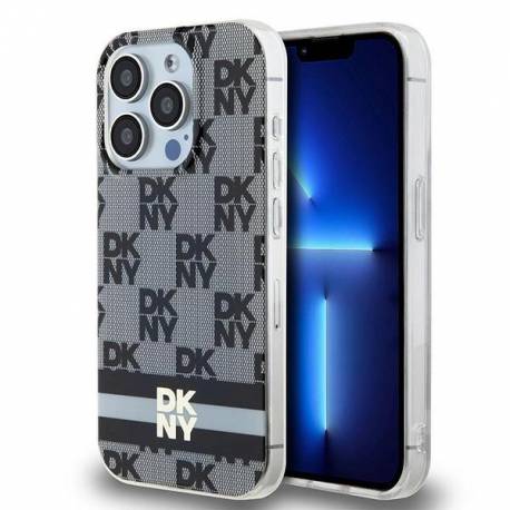 Etui Dkny Iml Checkered Mono Pattern & Printed Stripes Magsafe Na Iphone 15 Pro Max - Czarne