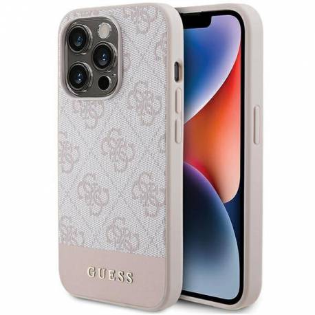 Etui Guess 4G Stripe Collection Na Iphone 15 Pro - Różowe