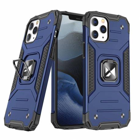 Wozinsky Ring Armor pancerne hybrydowe etui pokrowiec + magnetyczny uchwyt iPhone 13 Pro Max niebieski