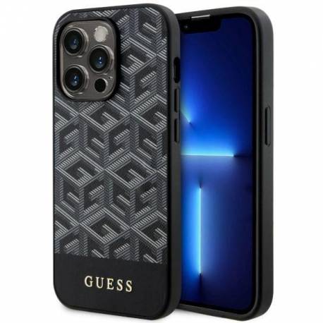 Etui Guess Gcube Stripes Magsafe Na Iphone 14 Pro - Czarne