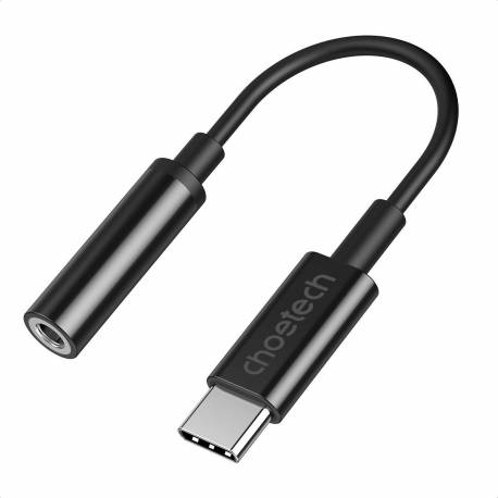 Przejściówka Choetech Aux003 Usb-C / Dc 3.5Mm Audio - Czarna
