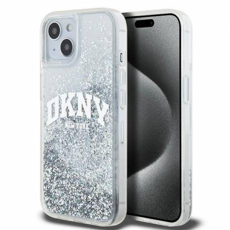 Etui Dkny Liquid Glitter Big Logo Na Iphone 15 / 14 / 13 - Białe