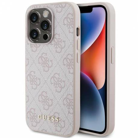 Etui Guess 4G Metal Gold Logo Na Iphone 15 Pro - Różowe