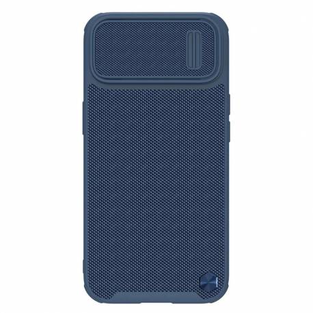 Nillkin Textured S Magnetic Case etui iPhone 14 pokrowiec MagSafe z osłoną na aparat niebieski