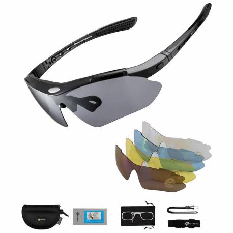 Okulary Rowerowe Rockbros 10003 Polaryzujące - Czarne