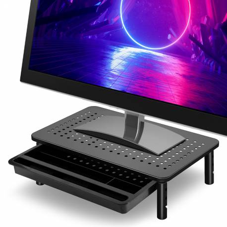 Podstawka Pod Monitor Laptop Nankin Czarna + Szuflada