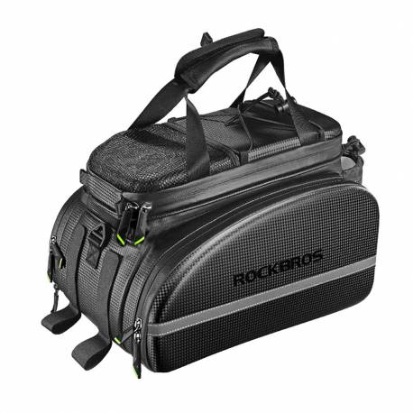 Torba Rowerowa Rockbros A6-6 Na Bagażnik 35 L Z Rozkładanymi Kieszeniami - Czarna