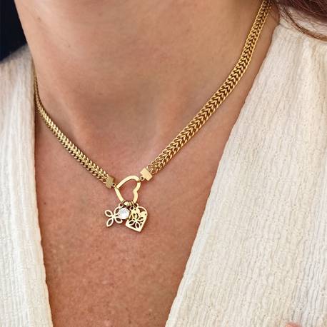 Naszyjnik Stal Chirurgiczna Pozłacana 14K Gold Nst1623