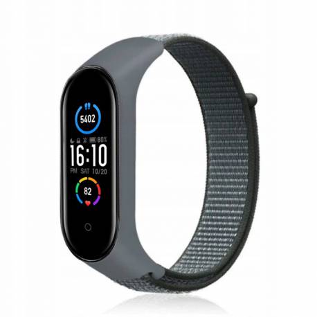 Pasek / Opaska Nylonowa Do Smart Band Xiaomi Mi Band 5 / 6 / 7 Szary (19)