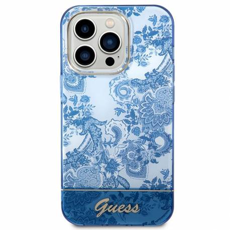 Oryginalne Etui Guess Hardcase Guhcp14Lhgplhb Do Iphone 14 Pro (Iml Electro Cam Tdj / Niebieski)