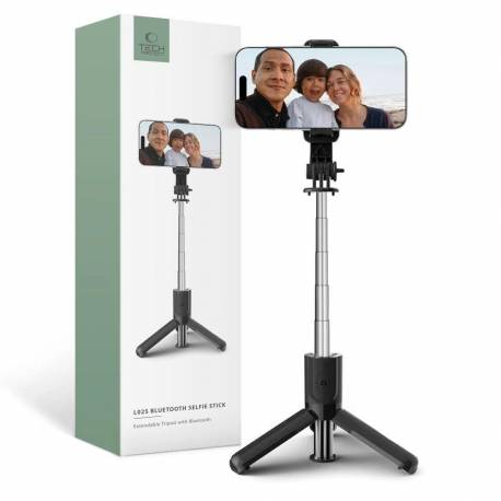 Selfie Stick Tech-Protect L02S Bluetooth Z Tripodem Do 72Cm - Czarny