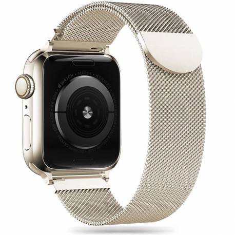 Pasek Tech-Protect Milaneseband Na Apple Watch 4 / 5 / 6 / 7 / 8 / 9 / Se / Ultra 1 / 2 (42/44/45/49 Mm) - Beżowy