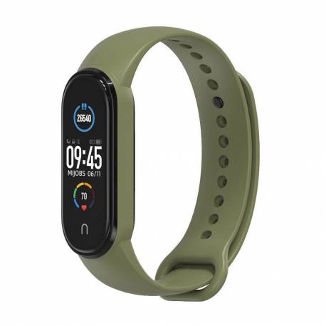 Pasek Silikonowy Do Xiaomi Mi Band 5 / 6 / 7 Zielony (08)