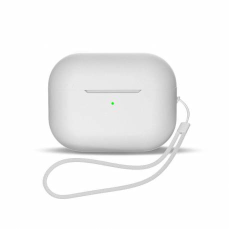 Silikonowe etui do AirPods 1 / AirPods 2 + pasek na nadgarstek smycz - białe