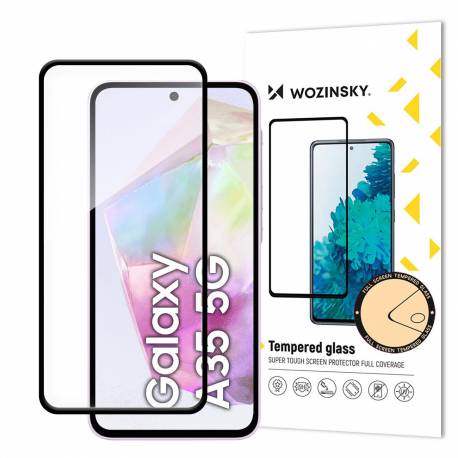 Szkło Hartowane Wozinsky Full Glue Tempered Glass Na Samsung Galaxy A35 Z Czarną Ramką