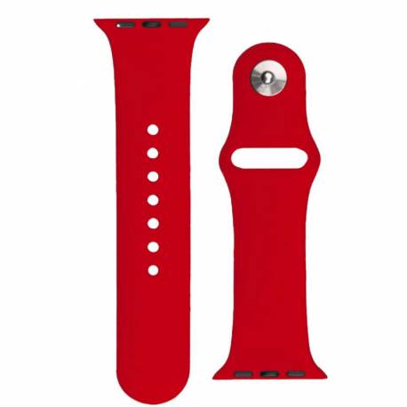 Silicone Strap APS silikonowa opaska do Watch 8 / 7 / 6 / 5 / 4 / 3 / 2 / SE (41 / 40 / 38mm) pasek bransoleta do zegarka czerwo