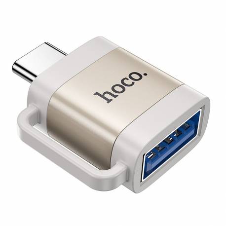 Hoco Adapter Otg Typ C (Męski) Do Usb A (Żeński) 3A Ua31C Szary