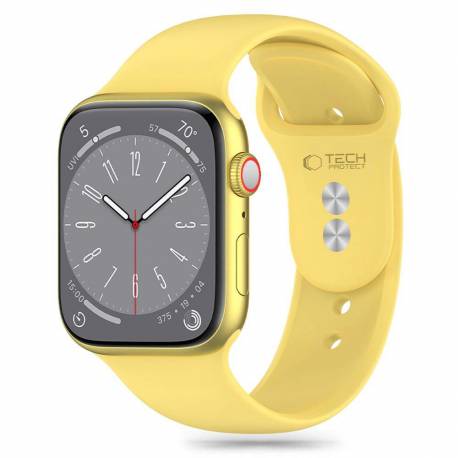 Pasek Tech-Protect Silicone Na Apple Watch 4 / 5 / 6 / 7 / 8 / 9 / Se (38 / 40 / 41 Mm) - Żółty