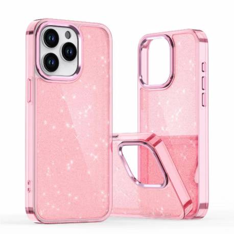 Etui Glitter Case Na Iphone 16 Pro Max - Różowe Z Brokatem