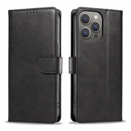 Etui Leather Book Case Na Iphone 16 Pro Max - Czarne