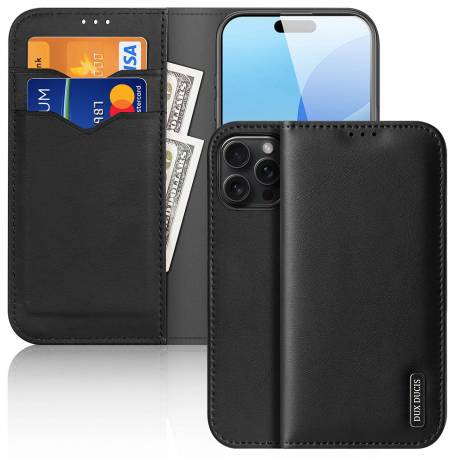 Etui Dux Ducis Hivo Na Iphone 16 Pro Z Klapką I Ochroną Rfid - Czarne