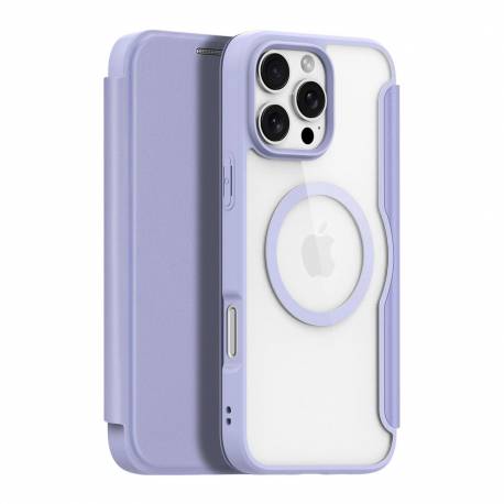 Etui Dux Ducis Skin X Pro Na Iphone 16 Pro Max Z Magsafe I Klapką - Fioletowe