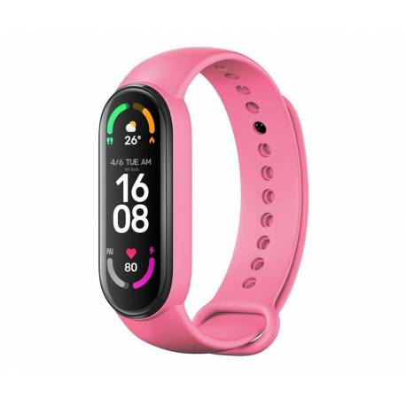 Pasek / Opaska Silikonowa Do Smart Band Xiaomi Mi Band 5 / 6 / 7 Różowa (37)