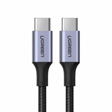 Kabel Ugreen Us316 70428 Usb-C - Usb-C Pd Qc Fcp 100W 5A 480Mb/s 1.5M - Szary