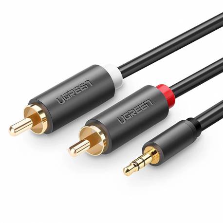 Kabel Ugreen Av102 10772 3,5 Mm Mini Jack (Męski) / 2Rca (Męski) 1M - Szary