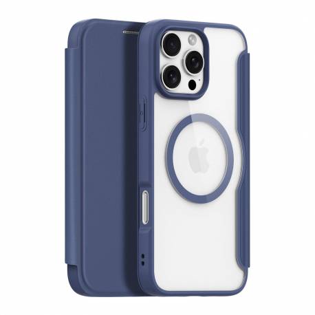 Etui Dux Ducis Skin X Pro Na Iphone 16 Pro Max Z Magsafe I Klapką - Niebieskie