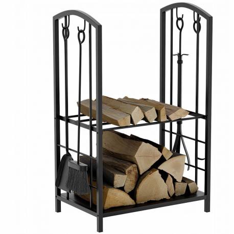 Stojak, Kosz Metalowy Na Drewno Kominkowe Z Akcesoriami 73X40X30Cm Snd05
