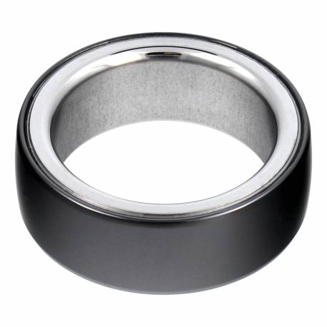 Smart Ring R8- Inteligentny Pierścień Ceramiczny Ze Stacją Ładującą Rozmiar 15,4Mm Czarny