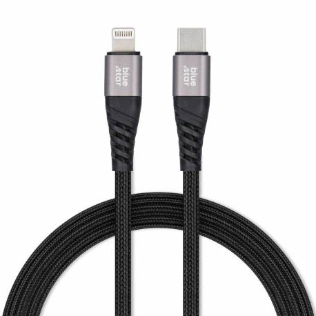 Kabel Blue Star Z Oplotem Ze Złączem Usb C Do Lightning 2,4A