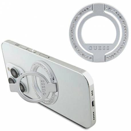 Uchwyt Guess Magsafe Ring Rhinestone - Srebrny