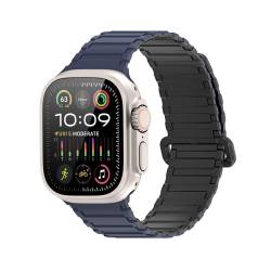 Dux Ducis Pasek Kj Silikonowy Do Apple Watch 42 / 44 / 45 / 49 Mm Granatowo Czarny