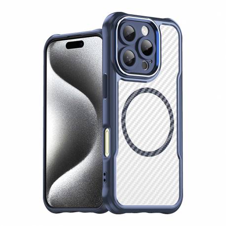 Etui Silikonowe Leading Series Magsafe Do Iphone 16 Pro Max - Niebieskie