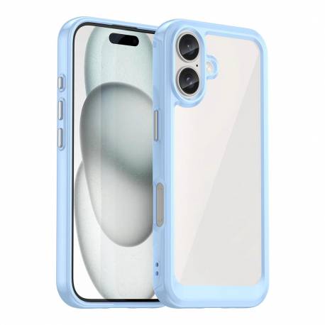 Etui Outer Space Case Z Żelową Ramką Do Iphone 16 - Niebieskie