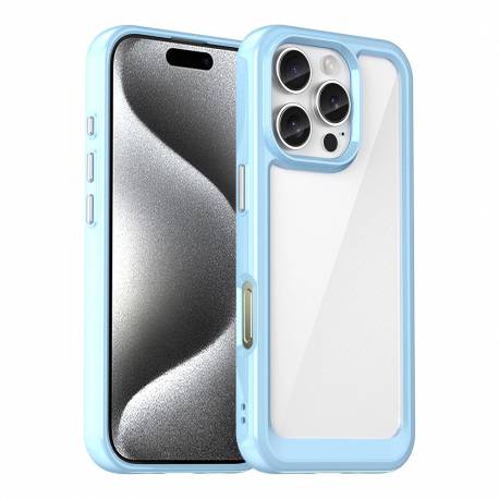 Etui Outer Space Case Z Żelową Ramką Do Iphone 16 Pro Max - Niebieskie