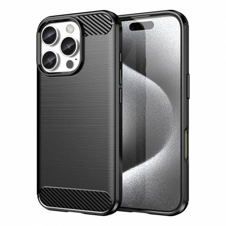Etui Silikonowe Carbon Case Do Iphone 16 Pro Max - Czarne