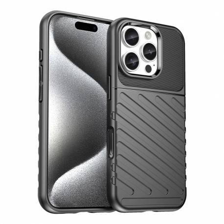Etui Silikonowe Thunder Case Do Iphone 16 Pro Max - Czarne
