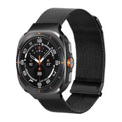 Dux Ducis Pasek Milanese Magnetyczny Ze Stali Nierdzewnej 47 Mm Czarny