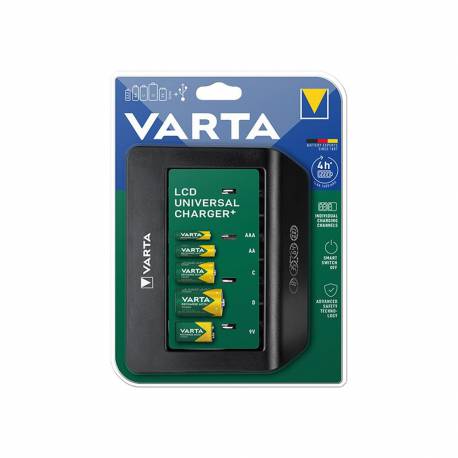 Varta Ładowarka Lcd Universal Charger + 57688 9V, R14, R20 (Bez Akumulatorów)