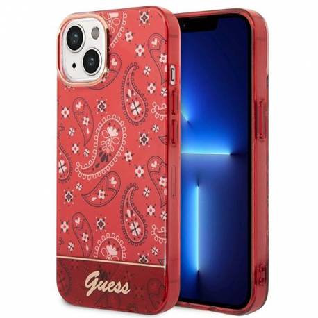 Guess Guhcp14Shgbnhr Iphone 14 6,1" Czerwony/red Hardcase Bandana Paisley