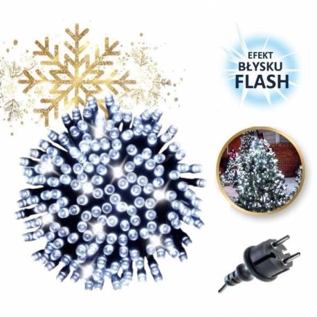 Światełka Lampki 500 Led Zimny Biały, Flash Biały Lamp31B
