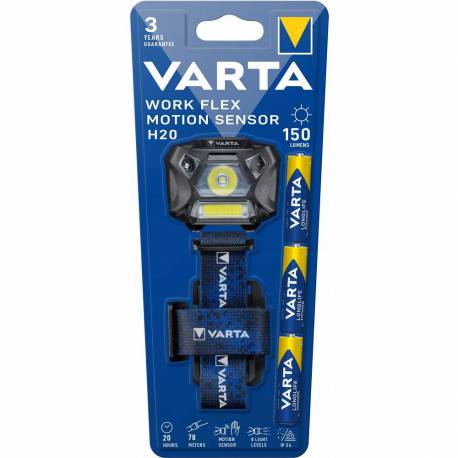 Varta Latarka Czołowa Led Work Flex Motion Sensor H20 150Lm 18648 + 3 X Baterie R3 (Aaa)