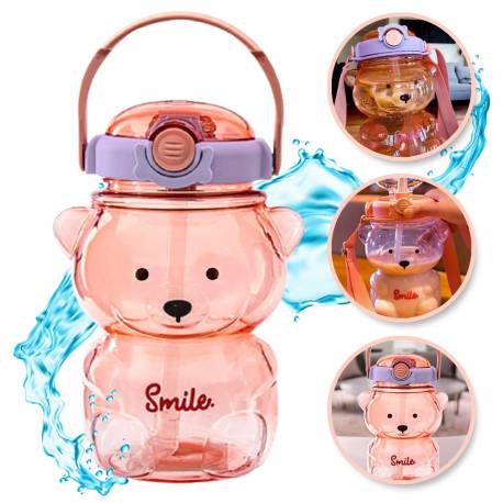 Butelka Na Wodę Z Uchwytem Sweet Bear Violet 1000 Ml Bd26