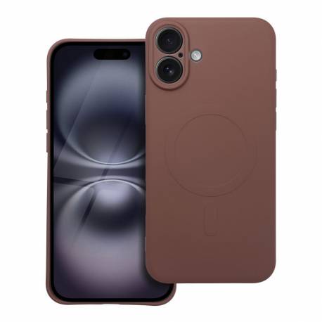 Futerał Silicone Mag Cover Kompatybilny Z Magsafe Do Iphone 16 Plus Brązowy