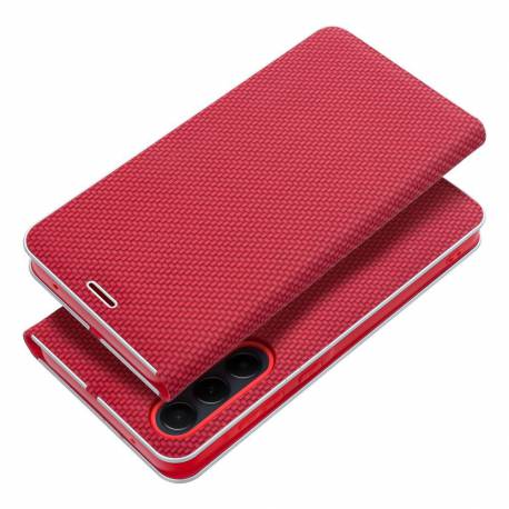 Kabura Luna Book Carbon Do Samsung A54 5G Czerwony