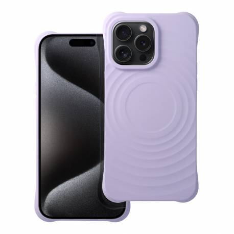 Silicone Zephyr Mag Cover Kompatybilny Z Magsafe Do Iphone 15 Liliowy