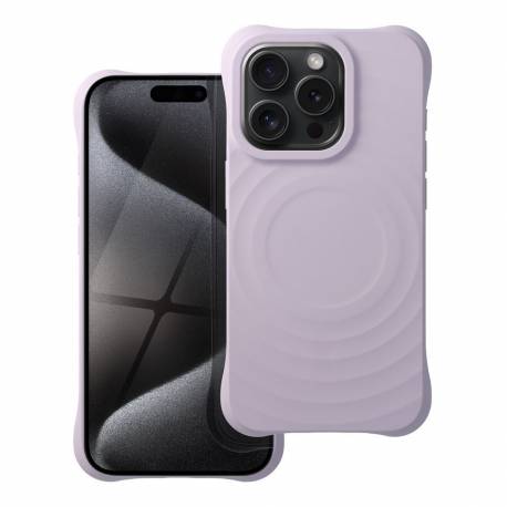 Silicone Zephyr Mag Cover Kompatybilny Z Magsafe Do Iphone 15 Pro Liliowy